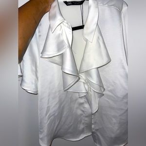 Ruffle Zara Blouse Size Large